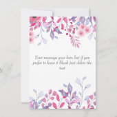 Paarse Wilde Bloemen Kaart (Achterkant)