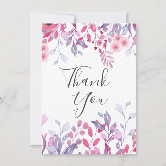 Paarse Wilde Bloemen Kaart (Voorkant)