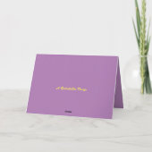 Paarse wilde bloemen kaart (Achterkant)