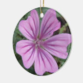 Paarse wilde bloemen keramisch ornament (Links)