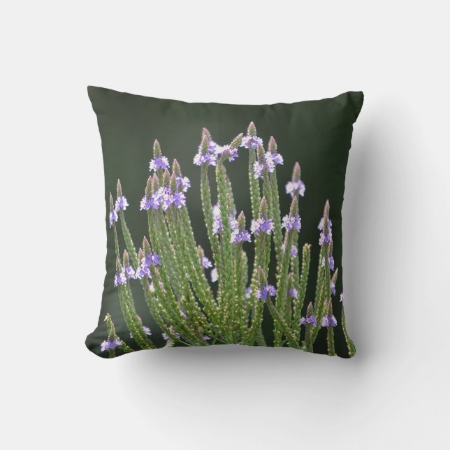 Paarse wilde bloemen kussen (Voorkant)