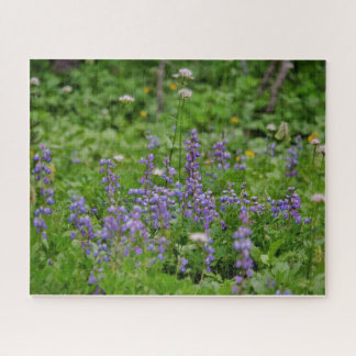Paarse Wilde Bloemen Legpuzzel