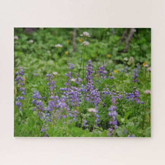 Paarse Wilde Bloemen Legpuzzel (Horizontaal)