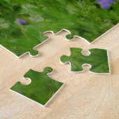 Paarse Wilde Bloemen Legpuzzel (Zijkant)