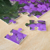 Paarse wilde bloemen legpuzzel (Zijkant)
