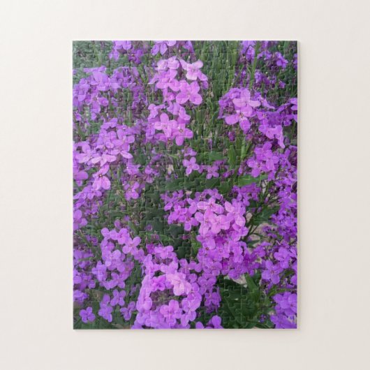 Paarse wilde bloemen legpuzzel (Verticaal)