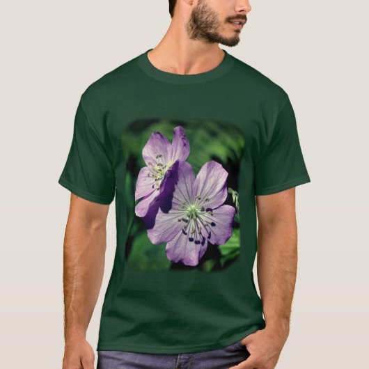 Paarse wilde bloemen Natuur T-shirt (Voorkant)