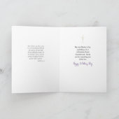 Paarse wilde bloemen Orthodoxe Moederdag Kaart (Binnen)