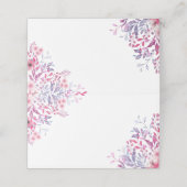 Paarse Wilde Bloemen Plaatskaartje (Buitenkant ongevouwen)