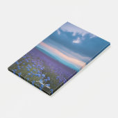 Paarse wilde bloemen post-it® notes (Schuin)