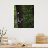 Paarse wilde bloemen poster (Keuken)