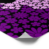 Paarse wilde bloemen poster (Hoek)