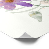 Paarse wilde bloemen poster (Hoek)