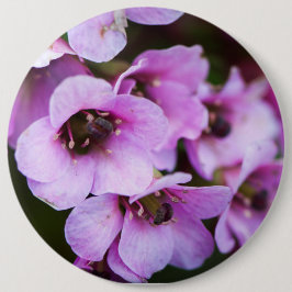 Paarse wilde bloemen ronde button 6,0 cm