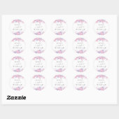 Paarse Wilde Bloemen Ronde Sticker (Vel)