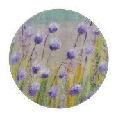 Paarse wilde bloemen snijplank (Voorkant)