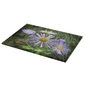 Paarse wilde bloemen snijplank (Hoek)