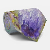 Paarse wilde bloemen stropdas (Opgerold)