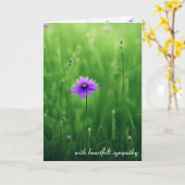 Paarse wilde bloemen Sympathie Kaart (Gele Bloem)