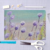Paarse wilde bloemen tissuepapier (Craft)