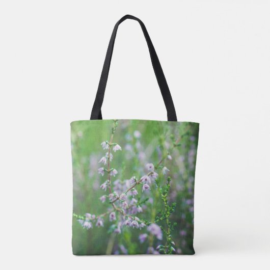 Paarse wilde bloemen tote bag (Achterkant)