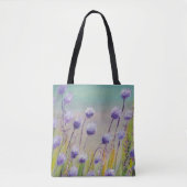 Paarse wilde bloemen tote bag (Voorkant)