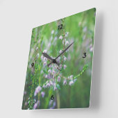 Paarse wilde bloemen vierkante klok (Hoek)