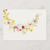 Paarse Wilde Orchidee Bloemen Krans Bruidsmeisje K Menu (Achterkant)