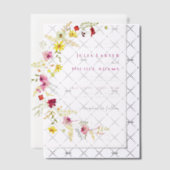 Paarse wilde orchidee bloemen krans foto bruiloft vellum uitnodigingen (Offset (Uitnodiging))