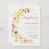 Paarse Wilde Orchideeën Bloemenkrans Baby Shower Kaart (Voorkant)