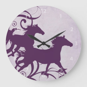 Paarse wilde paarden grote klok