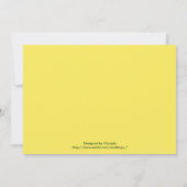 Paarse wilde roos gele bloemen huwelijksuitnodigin kaart (Achterkant)