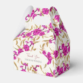 Paarse wilde trompet wijnstok bloementuin bruiloft bedankdoosjes (Achterkant)