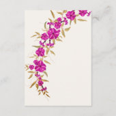 Paarse wilde trompet wijnstok bloementuin bruiloft informatiekaartje (Achterkant)