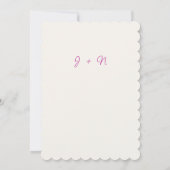 Paarse wilde trompet wijnstok bloementuin bruiloft kaart (Achterkant)