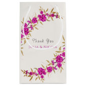 Paarse wilde trompet wijnstok bloementuin bruiloft klein cadeauzakje (Achterkant)