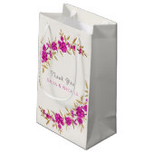 Paarse wilde trompet wijnstok bloementuin bruiloft klein cadeauzakje (Achterkant Gekanteld)