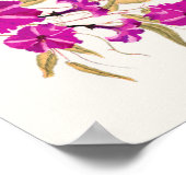 Paarse wilde trompet wijnstok bloementuin bruiloft poster (Hoek)