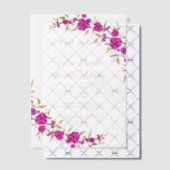 Paarse wilde trompet wijnstok bloementuin bruiloft vellum uitnodigingen (Offset (Uitnodiging))