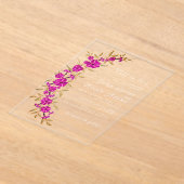 Paarse Wilde Trompetwijnstok Bloem Tuin Bruiloft Acryl Uitnodigingen (Laagn)