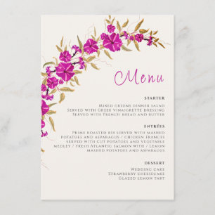 Paarse Wilde Trompetwijnstok Bloem Tuin Bruiloft Menu