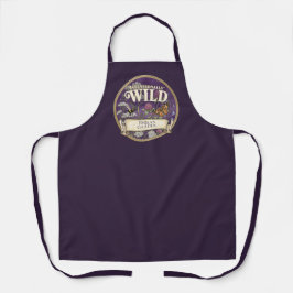 Paarse Wilde Tuinschort met Aangepast Bestuiverdes Schort