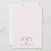 Paarse Wildflower Arch Baby Bloom baby shower Kaart (Achterkant)