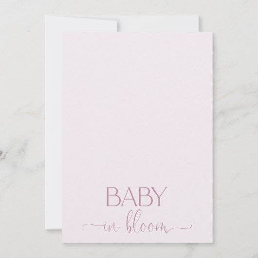 Paarse Wildflower Arch Baby Bloom baby shower Kaart (Achterkant)