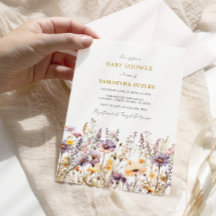 Paarse Wildflower Baby shower