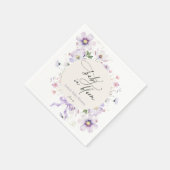 Paarse Wildflower Bloom Baby shower servetten (Hoek)