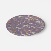 Paarse Wildflower Boho bruiloft in Bloom Garden Papieren Bordje (Gekanteld)