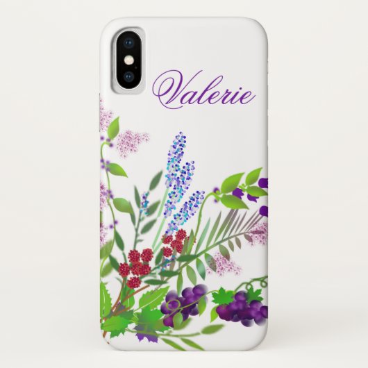 Paarse Wildflower Bouquet iPhone / iPad case (Achterkant)