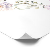 Paarse Wildflower Bow Baby shower Welkomstbord Poster (Hoek)