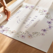 Paarse Wildflower Bow Baby shower Welkomstbord Poster